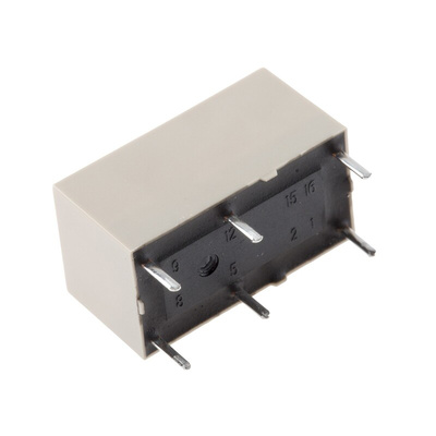 Panasonic DPST Non-Latching Relay PCB Mount, 5V dc Coil, 5 A