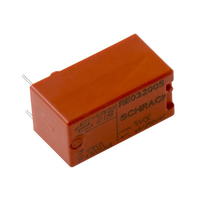 TE Connectivity PCB Mount Non-Latching Relay, 5V dc Coil, 6A Switching Current, SPST
