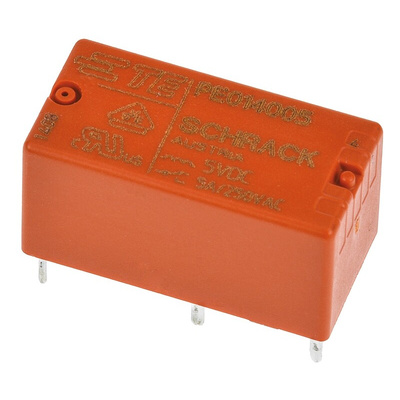 TE Connectivity PCB Mount Power Relay, 5V dc Coil, 5A Switching Current, SPDT