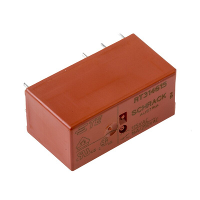 TE Connectivity PCB Mount Power Relay, 115V ac Coil, 16A Switching Current, SPDT