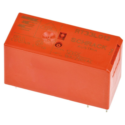 TE Connectivity PCB Mount Power Relay, 12V dc Coil, 16A Switching Current, SPST