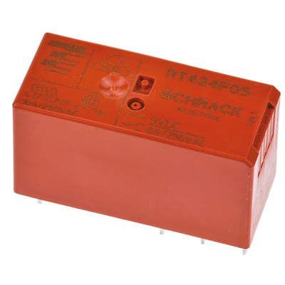 TE Connectivity PCB Mount Latching Power Relay, 5V dc Coil, 8A Switching Current, DPDT