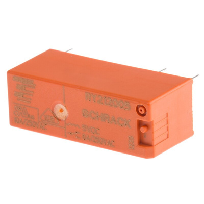 TE Connectivity PCB Mount Power Relay, 5V dc Coil, 8A Switching Current, SPDT