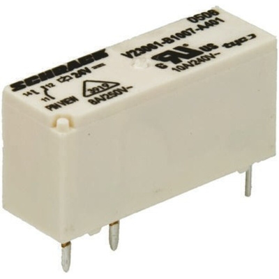 TE Connectivity PCB Mount Power Relay, 12V dc Coil, 8A Switching Current, SPDT