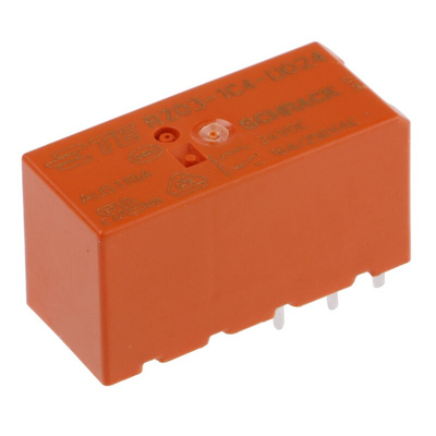 TE Connectivity PCB Mount Power Relay, 24V dc Coil, 16A Switching Current, SPDT