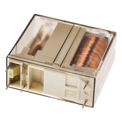 TE Connectivity PCB Mount Power Relay, 5V dc Coil, 16A Switching Current, SPST