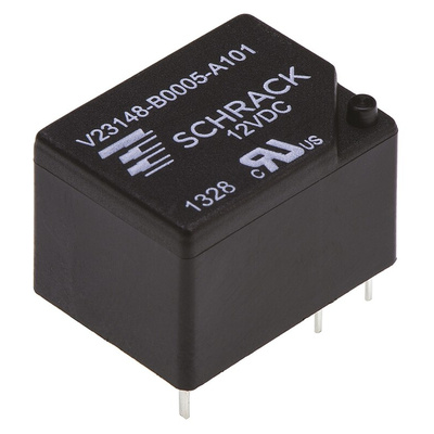 TE Connectivity PCB Mount Latching Power Relay, 12V dc Coil, 7A Switching Current, SPDT