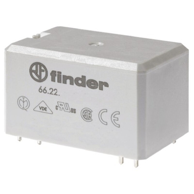 Finder PCB Mount Power Relay, 24V dc Coil, 50A Switching Current, DPST