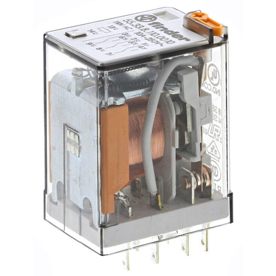 Finder Plug In Power Relay, 110V ac Coil, 10A Switching Current, 3PDT