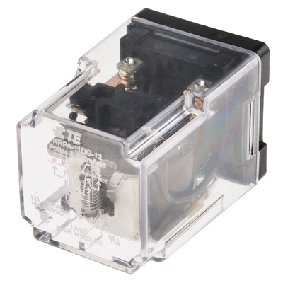 TE Connectivity Plug In Power Relay, 12V dc Coil, 10A Switching Current, DPDT