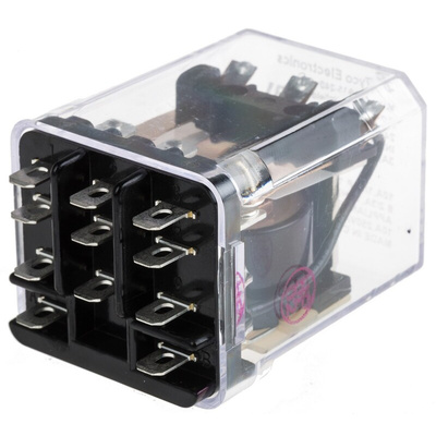 TE Connectivity Plug In Power Relay, 240V ac Coil, 10A Switching Current, 3PDT