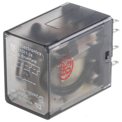 TE Connectivity Plug In Power Relay, 24V dc Coil, 3A Switching Current, 4PDT