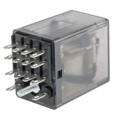 TE Connectivity Plug In Power Relay, 24V dc Coil, 5A Switching Current, 4PDT