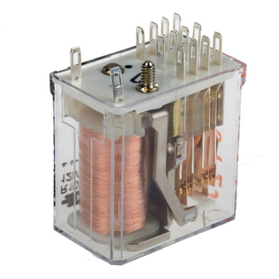 TE Connectivity Plug In Power Relay, 12V dc Coil, 5A Switching Current, 4PDT