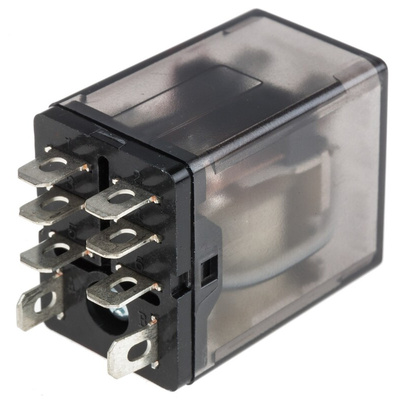 TE Connectivity Plug In Power Relay, 24V dc Coil, 15A Switching Current, DPDT