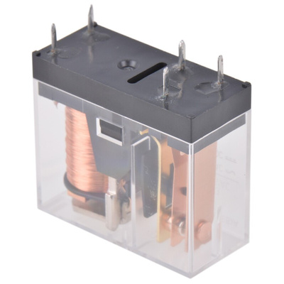 Omron PCB Mount Power Relay, 24V ac Coil, 10A Switching Current, SPST