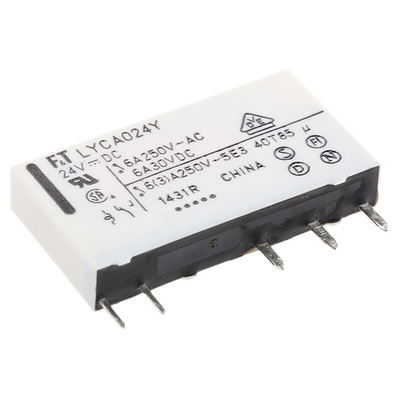 Fujitsu PCB Mount Power Relay, 24V dc Coil, 6A Switching Current, SPDT