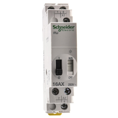 Schneider Electric DIN Rail Power Relay, 6 V dc, 12V ac Coil, 16A Switching Current, SPDT