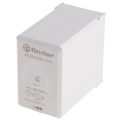 Finder PCB Mount Power Relay, 24V dc Coil, 50A Switching Current, 3P-NO