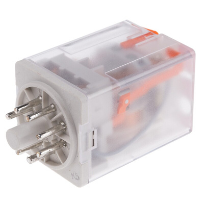 Relpol Plug In Power Relay, 24V ac Coil, 10A Switching Current, DPDT