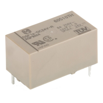 Panasonic PCB Mount Power Relay, 24V dc Coil, 5A Switching Current, SPST