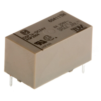 Panasonic PCB Mount Power Relay, 24V dc Coil, 5A Switching Current, SPST