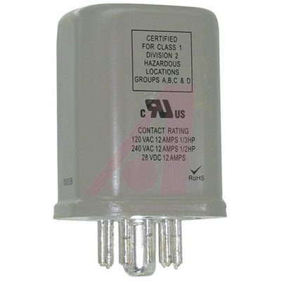 Schneider Electric Plug In Power Relay, 24V dc Coil, 12A Switching Current, 3PDT