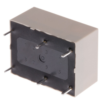 Panasonic PCB Mount Power Relay, 5V dc Coil, 8A Switching Current, DPST