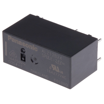 Panasonic PCB Mount Power Relay, 24V dc Coil, 16A Switching Current, SPDT