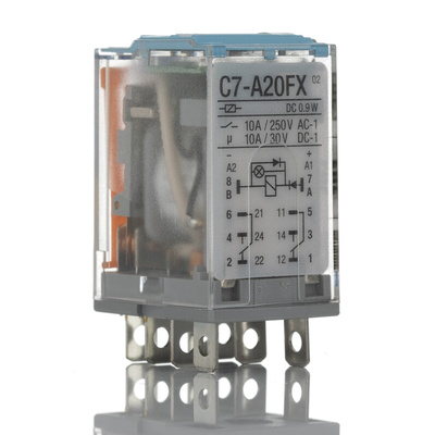 Turck Plug In Power Relay, 24V dc Coil, 10A Switching Current, DPDT