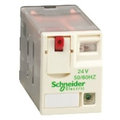Schneider Electric Plug In Power Relay, 24V ac Coil, 3A Switching Current, 4PDT