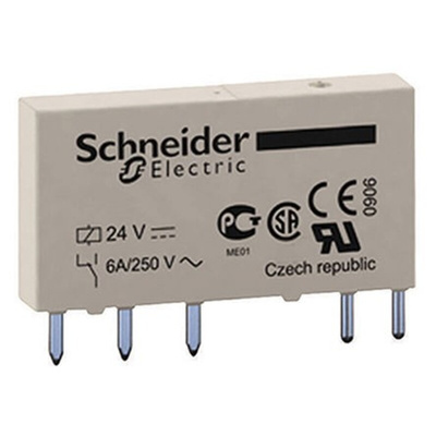 Schneider Electric PCB Mount Power Relay, 48V dc Coil, 6A Switching Current, SPDT