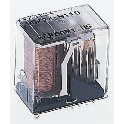 TE Connectivity PCB Mount Power Relay, 12V dc Coil, 5A Switching Current, DPDT