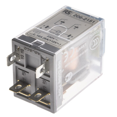 Releco PCB Mount Power Relay, 230V ac Coil, 6A Switching Current, SPST