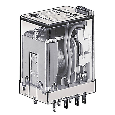 Rockwell Automation Plug In Non-Latching Relay, 125V dc Coil, 7A Switching Current, 4PDT