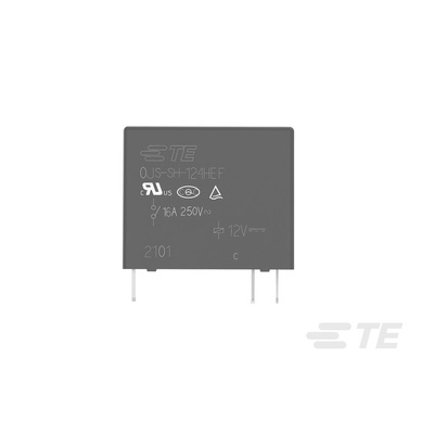 TE Connectivity PCB Mount Relay, 24V dc Coil, 16A Switching Current, SPST