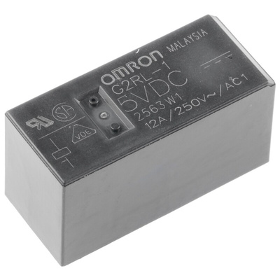 Omron PCB Mount Power Relay, 5V dc Coil, 16A Switching Current, SPDT