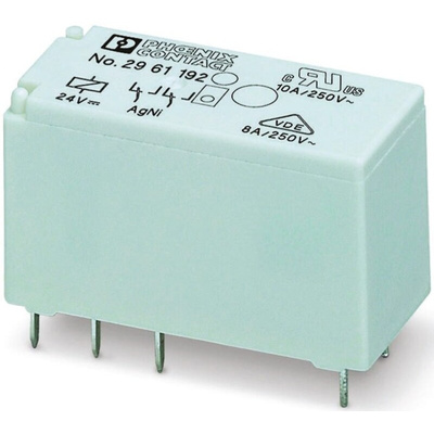 Phoenix Contact PCB Mount Power Relay, 24V dc Coil, 50mA Switching Current, SPDT