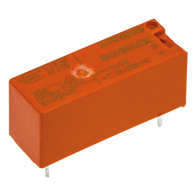 TE Connectivity PCB Mount Power Relay, 5V dc Coil, 8A Switching Current, SPDT