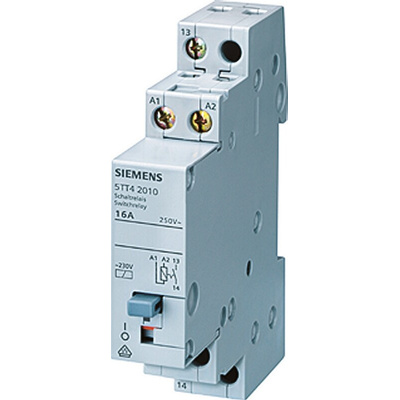 Siemens DIN Rail Power Relay, 230V ac Coil, 16A Switching Current, 4PST