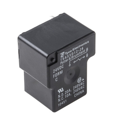 TE Connectivity PCB Mount Non-Latching Relay, 24V dc Coil, 30A Switching Current, SPDT