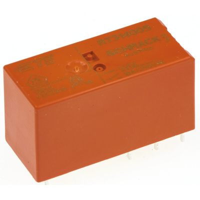 TE Connectivity PCB Mount Power Relay, 5V dc Coil, 16A Switching Current, SPDT