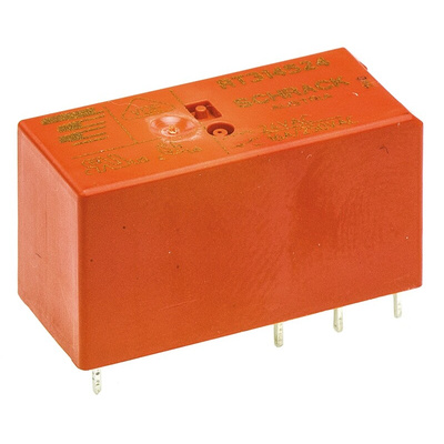 TE Connectivity PCB Mount Power Relay, 24V ac Coil, 16A Switching Current, SPDT