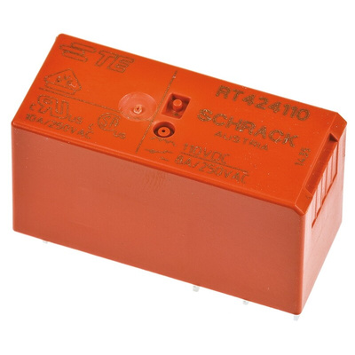 TE Connectivity PCB Mount Power Relay, 110V dc Coil, 8A Switching Current, DPDT