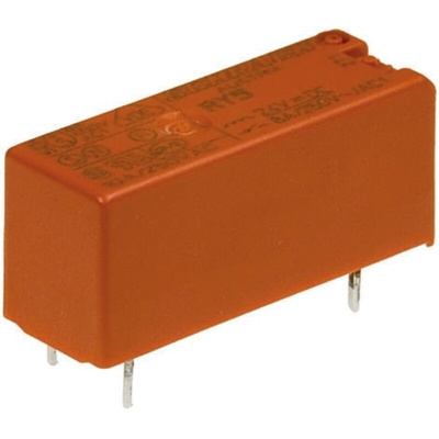 TE Connectivity PCB Mount Power Relay, 5V dc Coil, 8A Switching Current, SPST