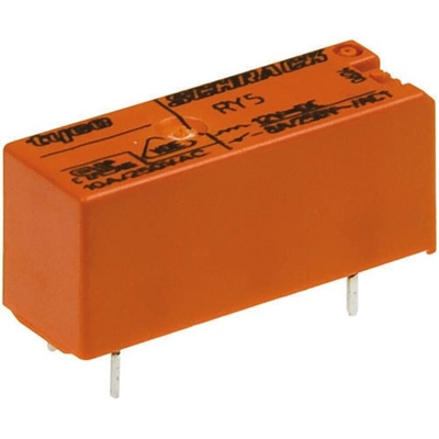 TE Connectivity PCB Mount Non-Latching Relay, 12V dc Coil, 8A Switching Current, SPST