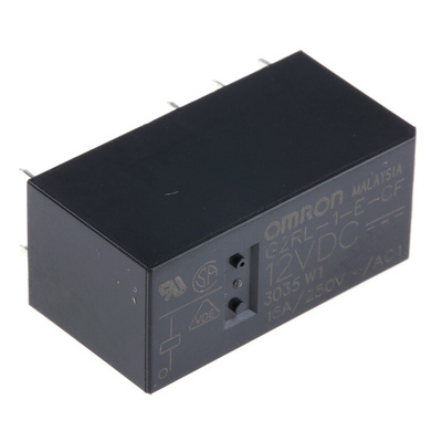Omron PCB Mount Power Relay, 12V dc Coil, 16A Switching Current, SPDT