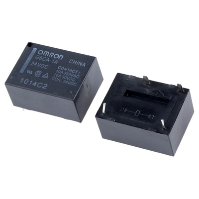 Omron PCB Mount Power Relay, 24V dc Coil, 10A Switching Current, SPST