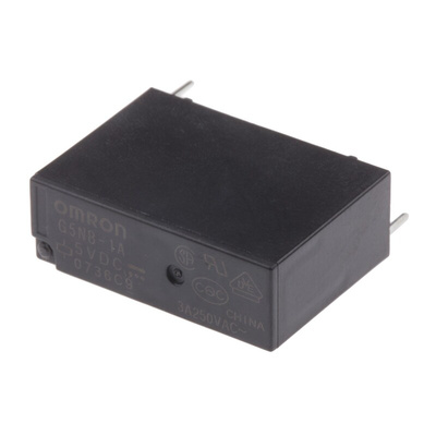 Omron PCB Mount Power Relay, 5V dc Coil, 5A Switching Current, SPST