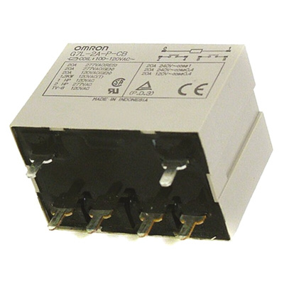 Omron PCB Mount Power Relay, 24V dc Coil, 20A Switching Current, DPST